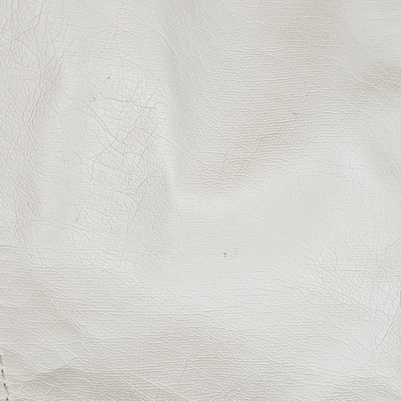 Forever 21 Black & Cream Duo-Tone Moto Faux Leather Jacket Size L - Picture 4 of 16